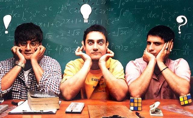 Actors in the poster of '3 Idiots'